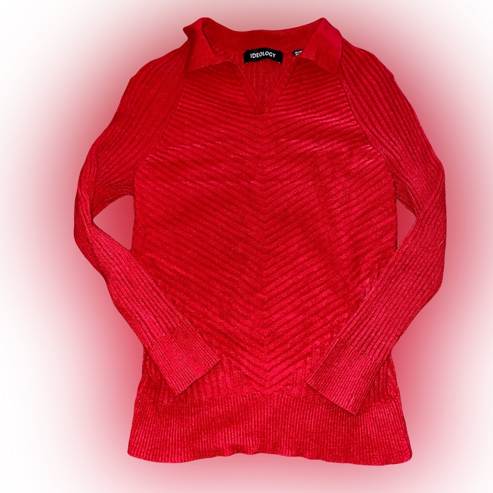 NWOT IDEOLOGY RED KNIT LONG-SLEEVE // SIZE XS❤️